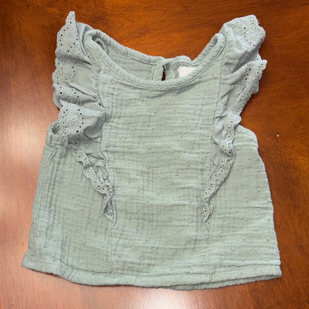 Charming Mint Ruffled Diaper Cover Set - Picture 2 of 9